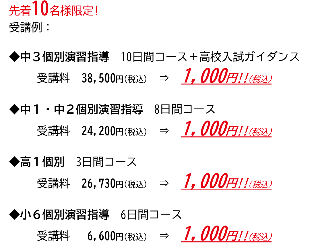 まるがく上杉校10周年 受講例