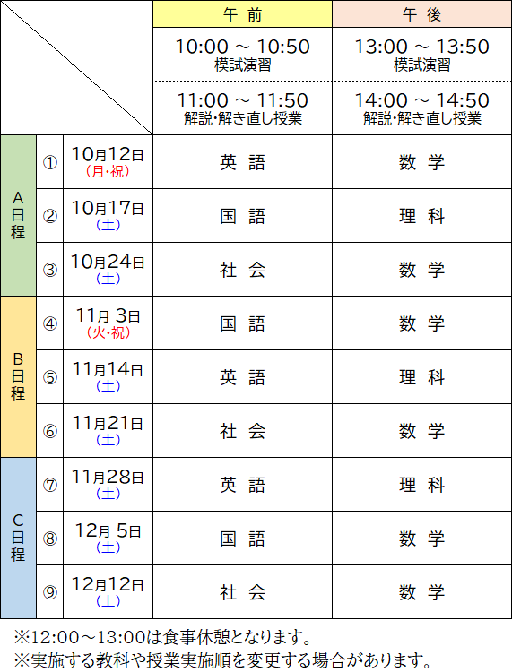 天下一勉強会スケジュール